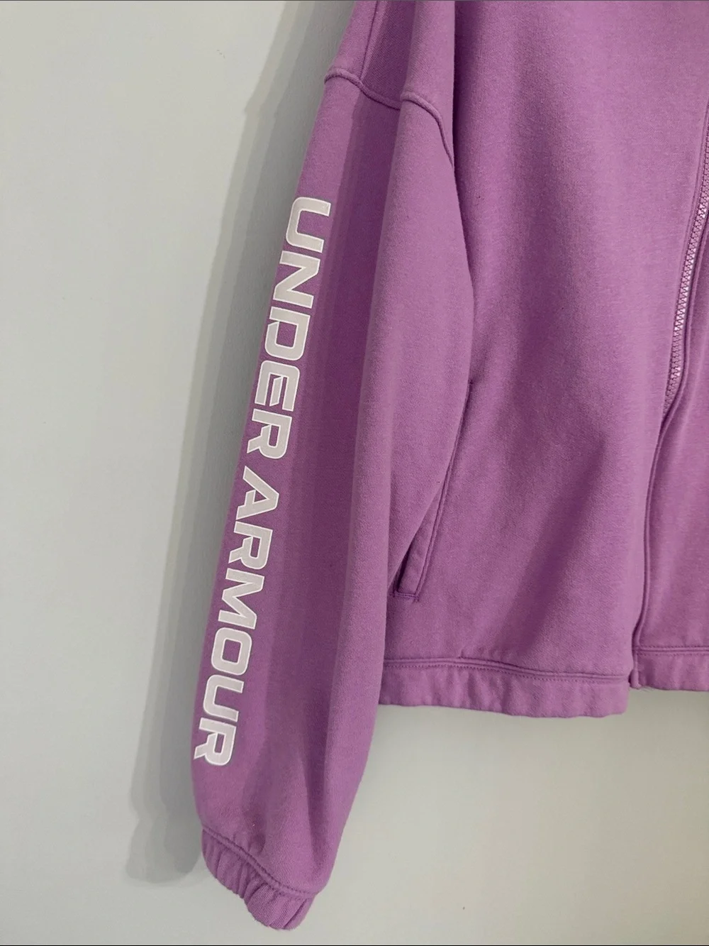 Under Armour girls youth purple-lavender hooded jacket size large